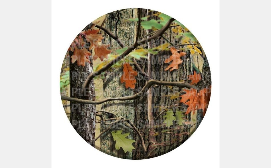 Hunting Tree Camo Mossy Oak Edible Image Photo 8" Round Cake Topper Sheet Personalized Custom Customized Birthday...