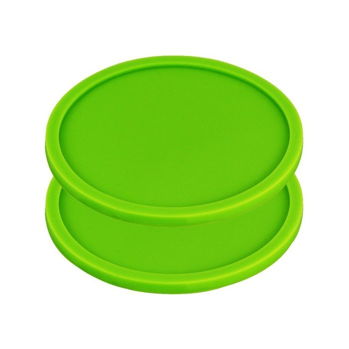Fu Store Rubber Silicone Drink Coasters (Set of 2 Pieces), Black N18