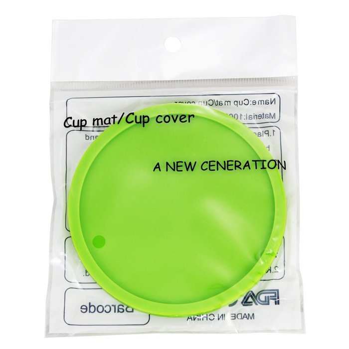 Fu Store Rubber Silicone Drink Coasters (Set of 2 Pieces), Black N19
