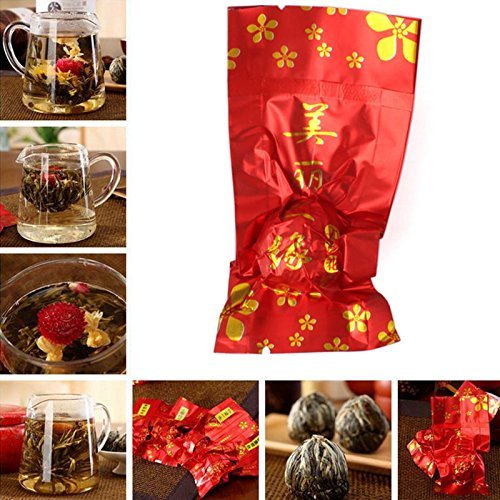 Shuxen(TM) 20 X Different Handmade New Designed Beautiful Blooming Flower Green Tea Ball #48430 N2