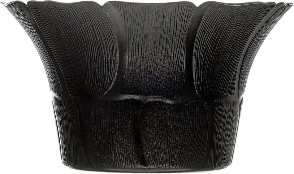 Carlisle 693103 Petal Mist Polycarbonate Bell Bowl, 3.4 qt. Capacity, 9.75 x 5.62", Black (Case of 4) N4