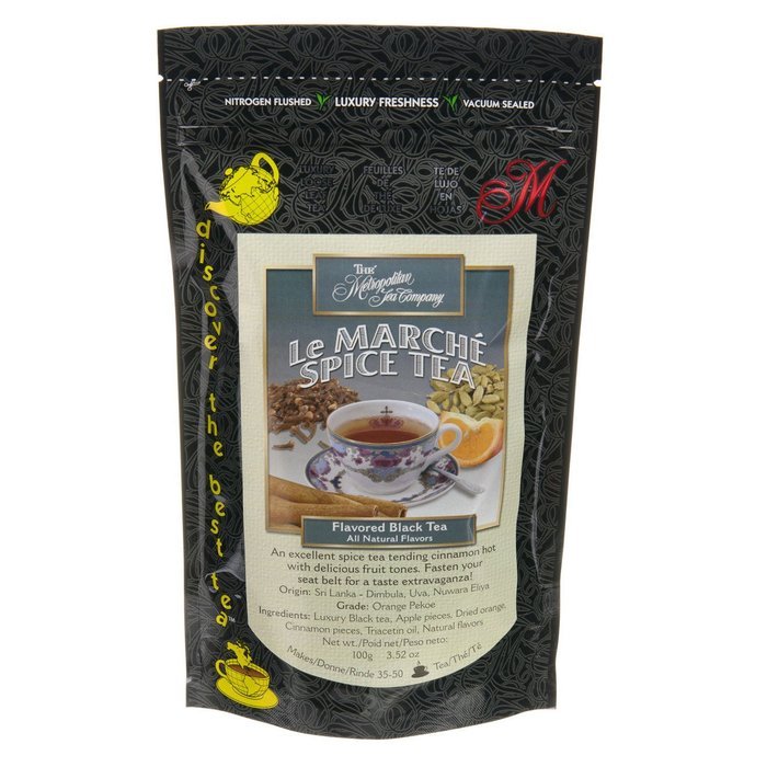 Metropolitan Tea Discovery Loose Tea Pack, Le Marche Spice Flavored Black, 100gm N4