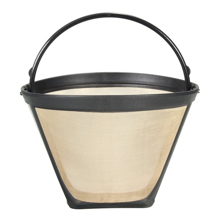 KINGSO Cone Style Gold Permanent Coffee Filter for 10-12 Cups Pack of 2 N6