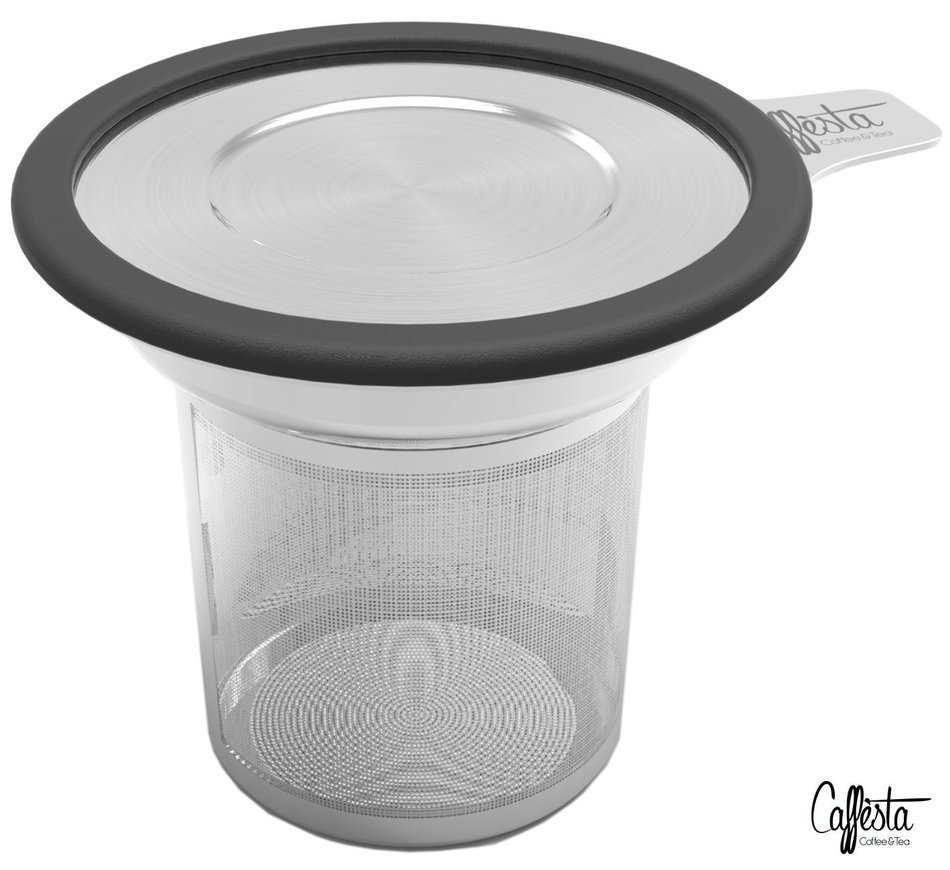 Caff&egrave;sta Stainless Steel Loose Leaf Tea Infuser with Silicone Grip Lid N4