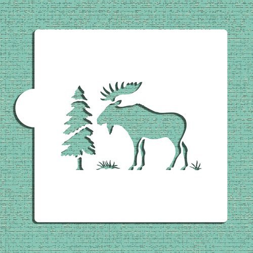 Moose Cookie and Craft Stencil CM054 by Designer Stencils