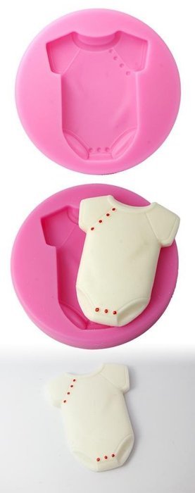 FOUR-C Silicone Sweet Mold Baby Clothing Embossing Mould Color Pink N3