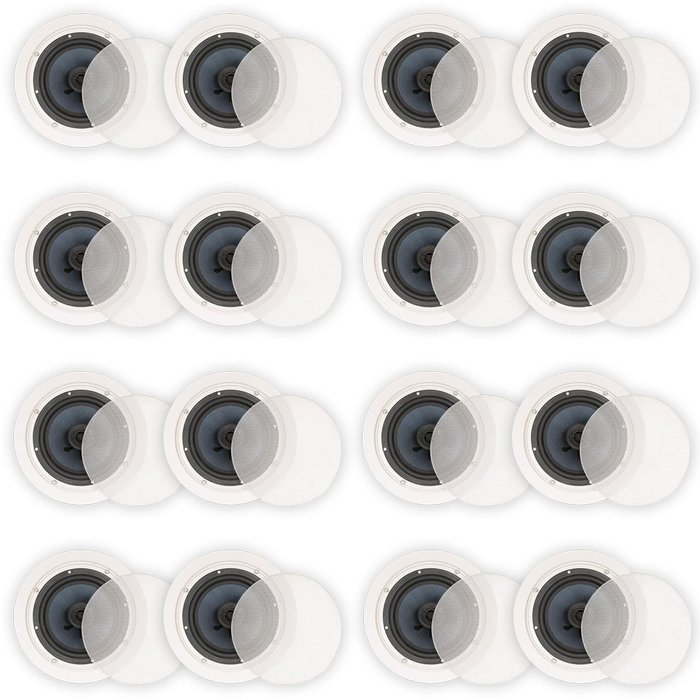 Blue Octave BDC62 In Ceiling 6.5" Speakers 2 Way Home Theater Surround Sound 8 Pair Pack