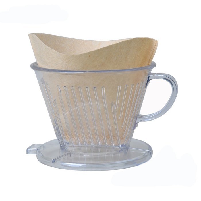 Pansdore Acrylic Coffee Maker Dripper with 40-Count Replacement Paper Filters #102, Cone one Cup Brewer [1-2 people... N2