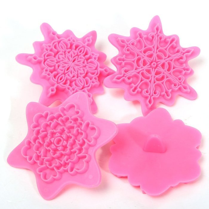Snowflake Flower Stamp Cake Decorating Cutter Mold Mould Chocolate Cookie Pastry