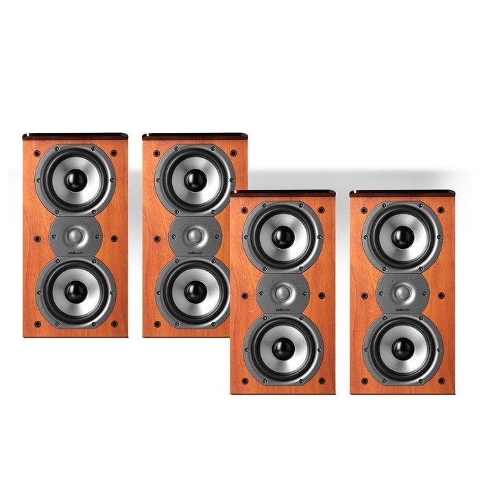 Polk Audio TSi200 2-Way Bookshelf Speaker Package - set of two pairs (Cherry) N2