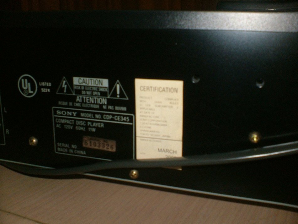 Sony CDP-CE345 5-CD Changer (Discontinued by Manufacturer) N3