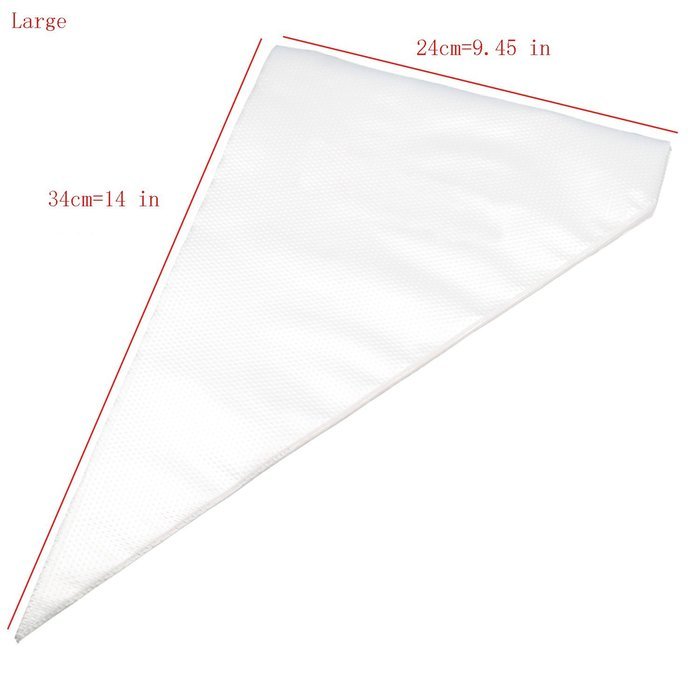 PASTRY BAG - 100 PIECES -10 Inch Extra Thick Disposable Cake / Cupcake Decorating Piping Icing Bags Set - Large... N10