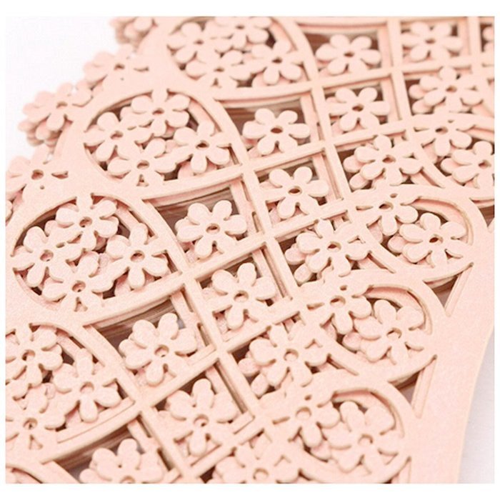 HUAL Cupcake Wrappers 50 Filigree Artistic Bake Cake Paper Cups Flowers Lace Laser Cut Liner Baking Cup Muffin... N14