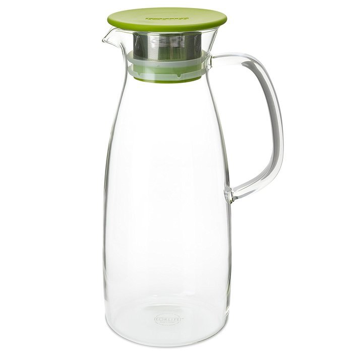 FORLIFE Mist Glass Ice Tea Jug , 50-Ounce, Red N5
