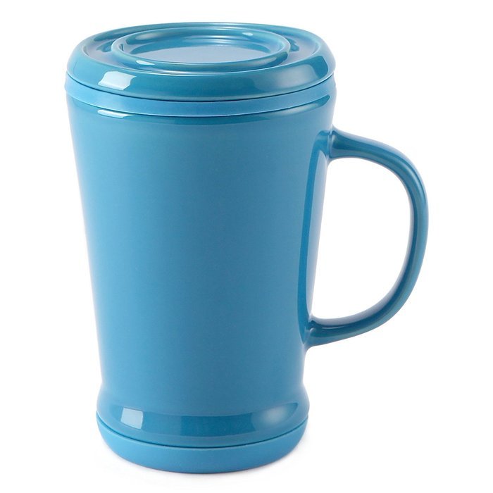 casaWare Tilt and Drip Tea Infuser Ceramic Mug, 14-Ounce (Matcha Green) N18