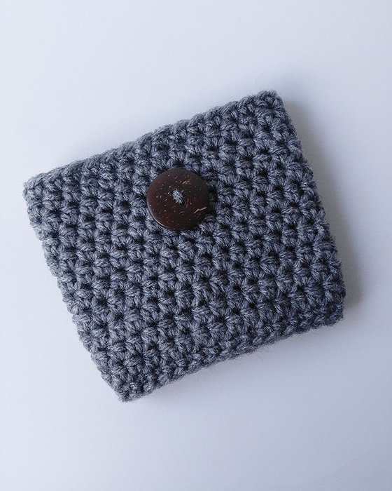 Handmade Cup Cozy Grey N3