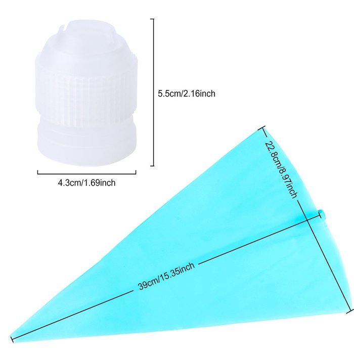 Piping Bags, MCIRCO 3 X ColorSwirl 3-Color Coupler for Large Size Russian Piping Tips and 3 X Reusable Pastry... N25