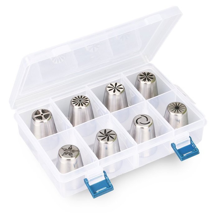 Piping Bags, MCIRCO 3 X ColorSwirl 3-Color Coupler for Large Size Russian Piping Tips and 3 X Reusable Pastry... N26
