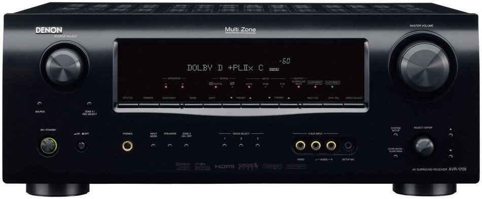 Denon AVR-1709 7.1-Channel Multi-Zone Home Theater Receiver (Discontinued by Manufacturer)