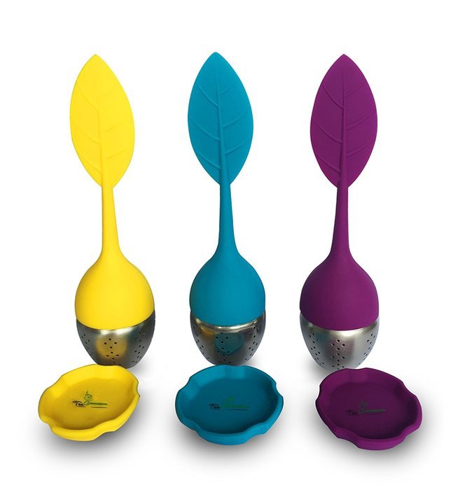 Tea Commission Tea Infuser Set of 6, Steeper Strainer Silicone & Stainless Steel Mesh Basket (Rainbow) for Loose... N13
