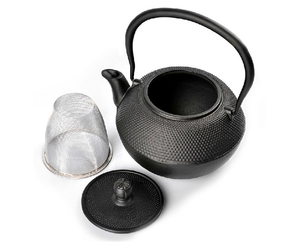 4 piece Cast Iron Tea Set Black 40 Ounce