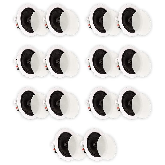 Theater Solutions TS50C In Ceiling Speakers Surround Sound Home Theater 7 Pair Pack