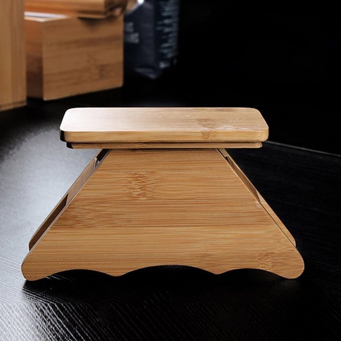 Coffee Filter Holder, Saebye Renewable Bamboo Fan Shape Coffee Filter Dispenser Rack Shelf