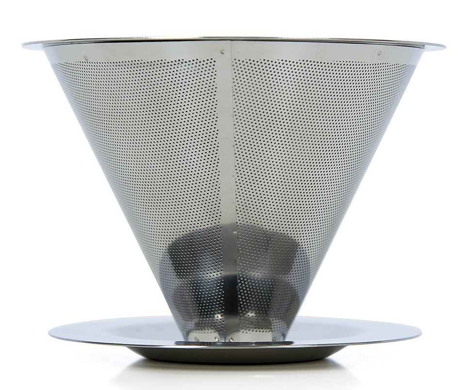 Pour Over Coffee Dripper with Coffee Scoop & Bag Clip- Reusable & Eco-friendly Single Serve Permanent Drip Coffee... N2