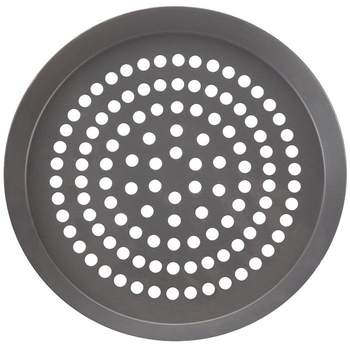 American Metalcraft CAR7HCSP 7" Super Perforated Hard Coat Anodized Aluminum CAR Pizza Pan N2