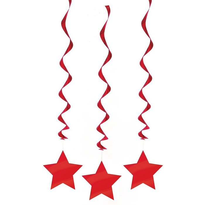 Hanging Star Decorations, 26", Light Blue, 3 Count N8