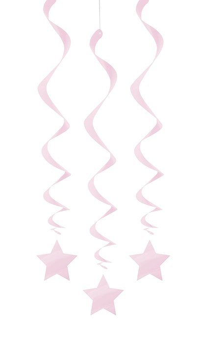 Hanging Star Decorations, 26", Light Blue, 3 Count N9