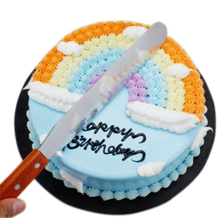 Offset Icing Spatula Set with Wood Handle - Angled Flexible Blade - Professional Cake Decorating Tool 6",8"&10... N8
