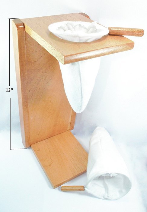 Ticoland Chorreador,Costa Rica Handmade Foldable Wooden Stand Coffee Maker,Included:1 Large+1 Medium Reusable... N10