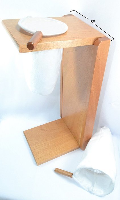 Ticoland Chorreador,Costa Rica Handmade Foldable Wooden Stand Coffee Maker,Included:1 Large+1 Medium Reusable... N11