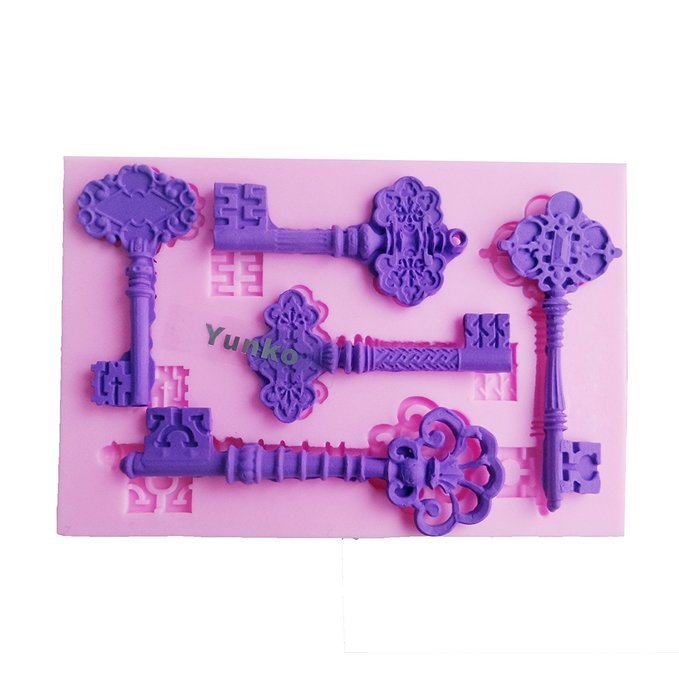 Yunko 5 Keys Soft Silicone Fondant Cake Decorating Mould Chocolate Candy Sugar Mold N2