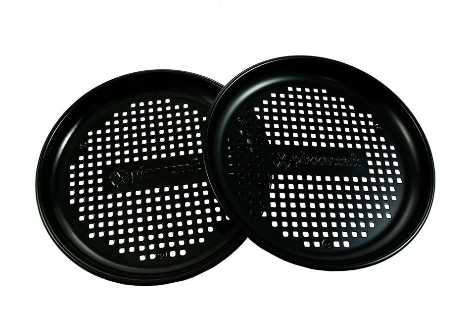 Pizzacraft PC0301 12.9" Round Porcelain-Coated Pizza Pan Crisper/Screen N4