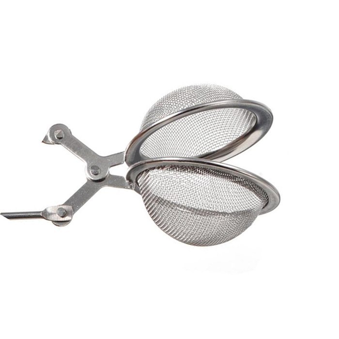 Stainless Steel Spoon Tea Leaves Herb Mesh Ball Filter Squeeze Strainer N3