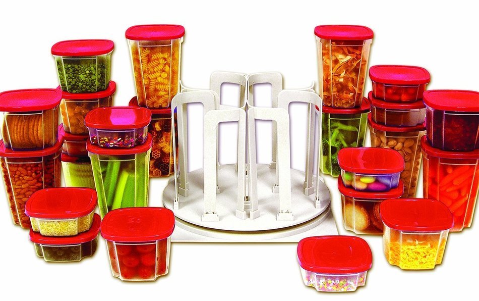 Handy Gourmet JB6503 Swirl-a-Round Organizer, Red