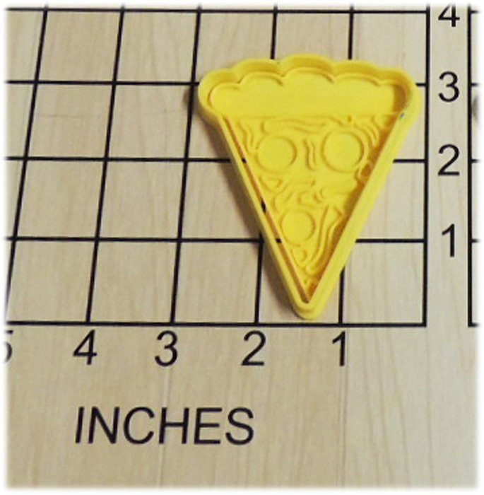Crust Pizza Slice Shaped Cookie Cutter and Stamp #1200 N2