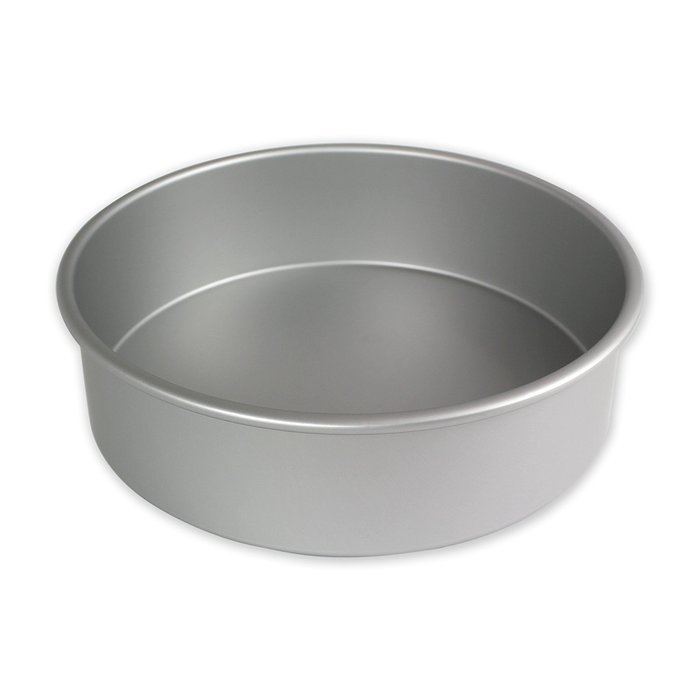 PME RND104 Round Seamless Professional Aluminim Baking Pan, 10" x 4", Silver