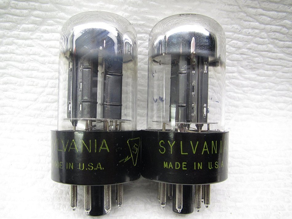 Sylvania 6sn7 GTB Very Low Noise PLATINUM MATCHED PAIR,NOT RUSSIAN/CHINESE RE-ISSUE YELLOW PRINT N3