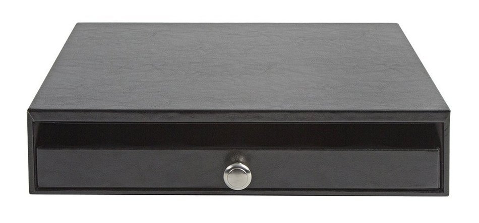 Jack Cube Leather K-Cup Holder Organizer Storage K Cup Holder with Drawer(Black, 13.6 x 12.8 x 2.95 inches)-MK214 N5