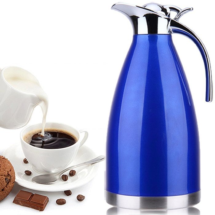 Satin Finish Stainless Steel Thermal Coffee Pot, Vacuum Insulated Carafe Flask Tea Kettle, 1.5 Liter N31