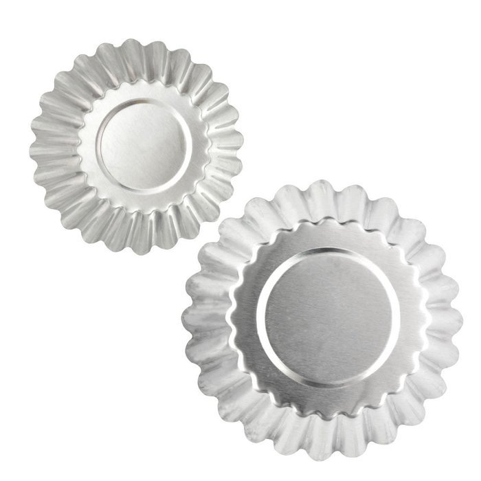 HOVEOX Aluminum Cupcake Egg Tart Cake Cookie Mold Lined Mould Tin Baking Tool ( 20 pcs ) N2