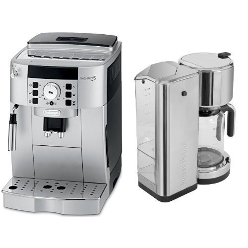 DeLonghi ECAM22110SB Compact Automatic Cappuccino, Latte and Espresso Machine and Russell Hobbs CM7000S 8 Cup...