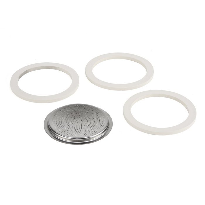 Bialetti Stainless Steel Gasket Filter Plate Replacement Parts, 6-Cup Venus, Musa, Kitty N2