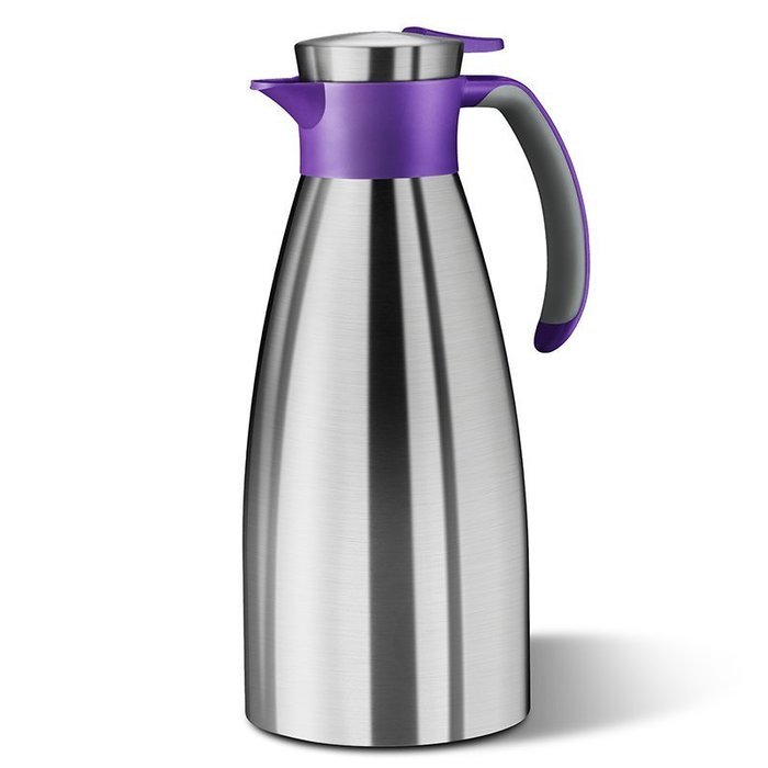 Emsa 18/10 Stainless Steel Soft Grip Carafe, 34-Ounce, Black N11