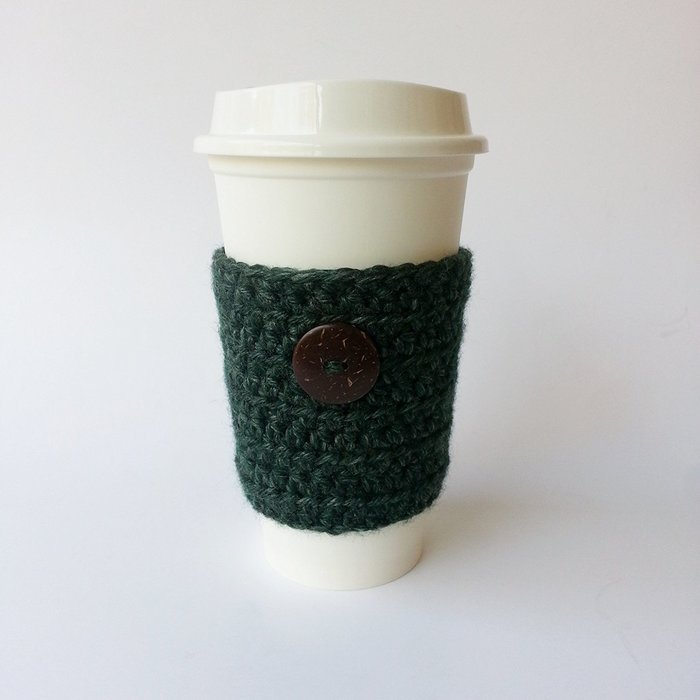 Coffee Cup Sleeve in Rustic Green