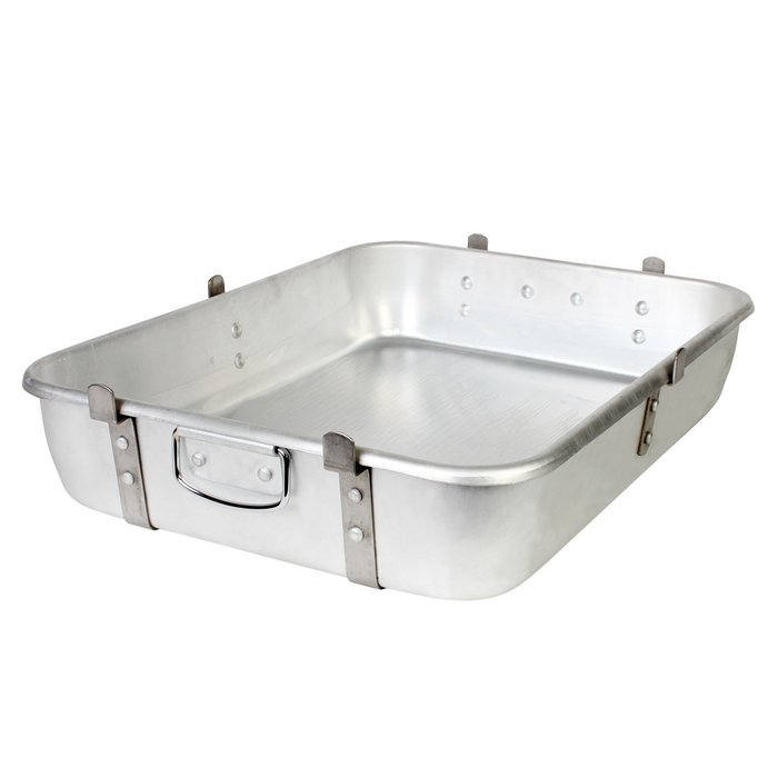 Thunder Group 18 x 24 x 4.5 Inch Double Roaster with Strap & Lug N2