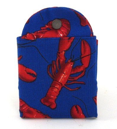 Tea Wallet with Red Lobster Pattern Made in the USA